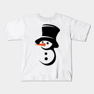 Snowman with big hat Kids T-Shirt